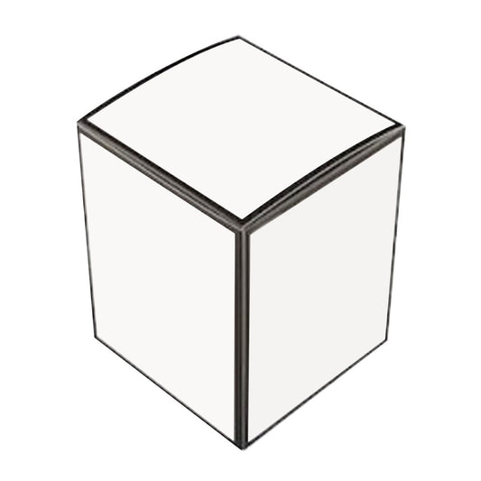 Danube Candle Box - No Window - White with Black Edge - Small