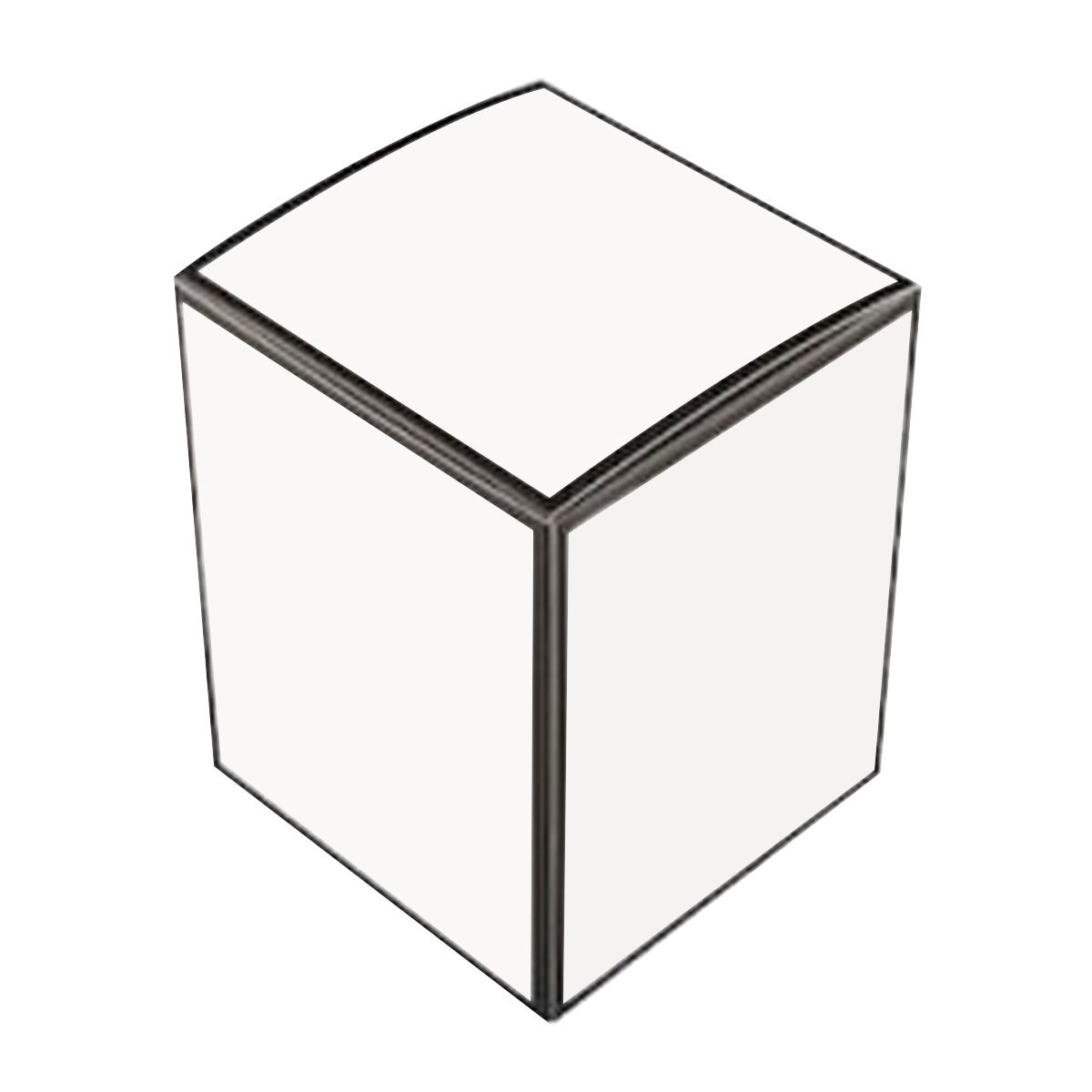 Danube Candle Box - No Window - White with Black Edge - Medium - 12
