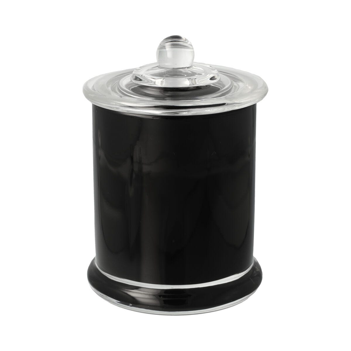 Danube Candle Jar - Knob Lid - Opaque Black (inside) - Large - 12