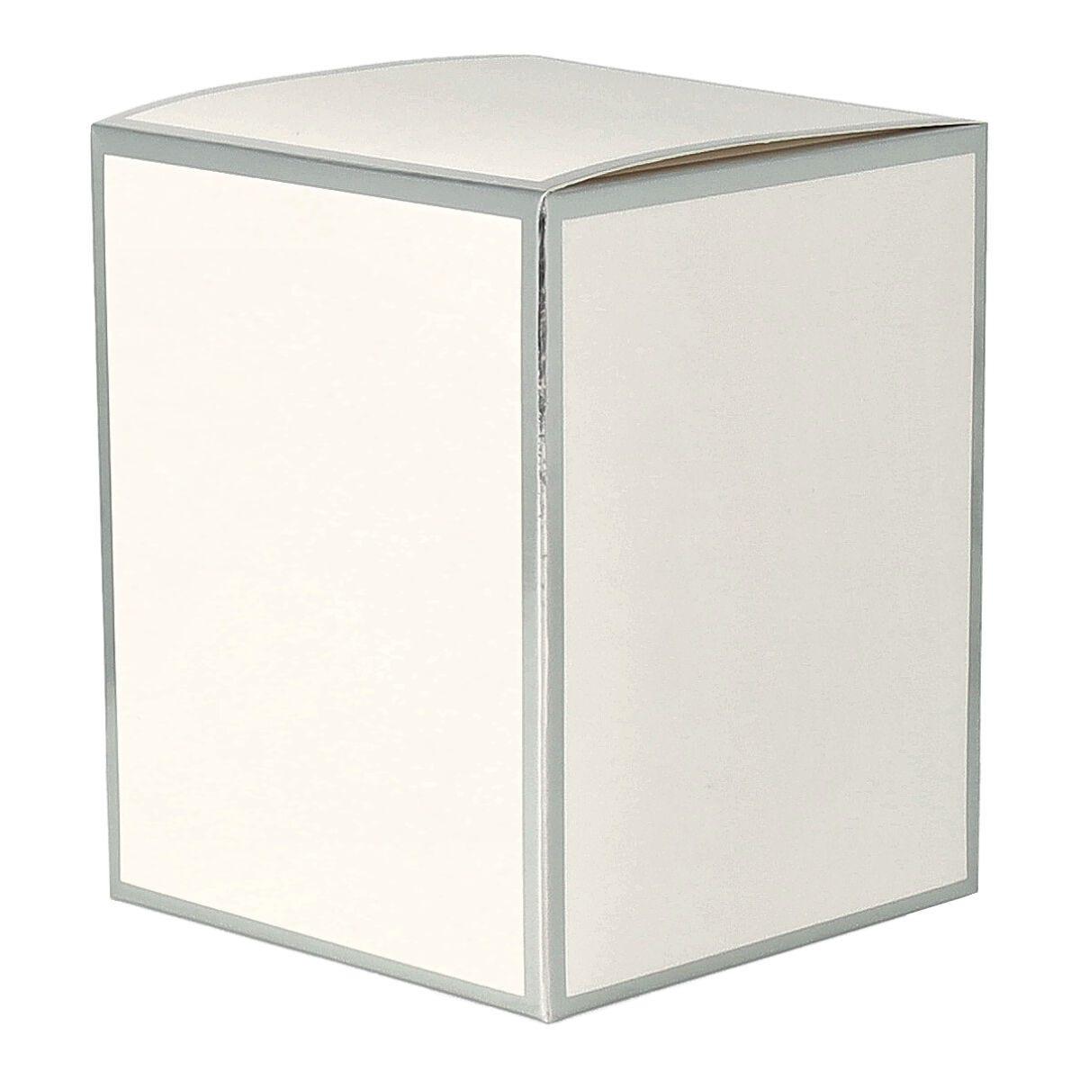 Danube XL Candle Box - No Window - White with Silver Edge - 12 of