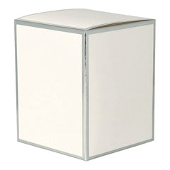Danube XL Candle Box - No Window - White with Silver Edge - 12 of
