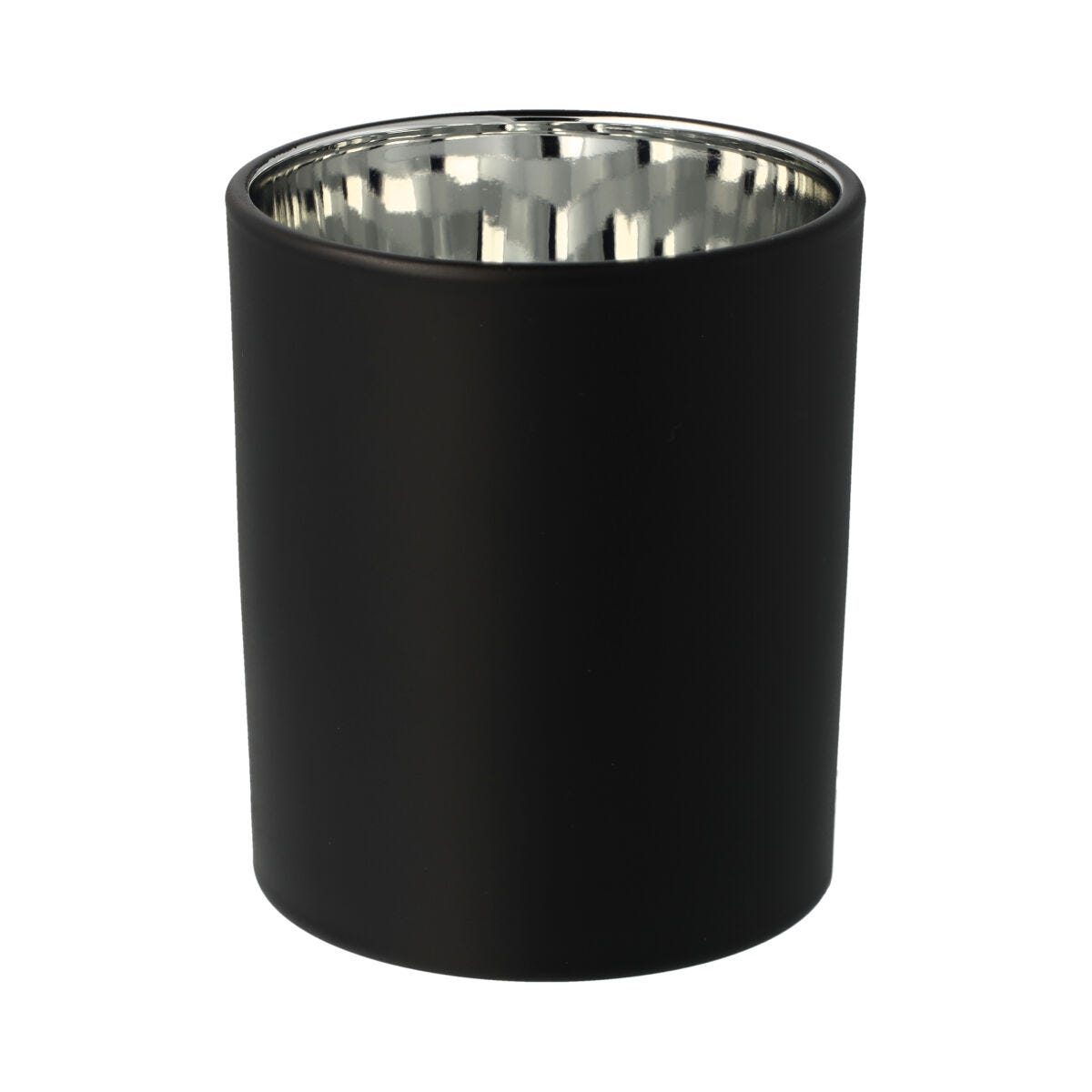 Oxford Candle Jar - Electroplated Silver & Matte Black - Large - 1