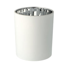 Oxford Candle Jar - Electroplated Silver & White - Large - 1