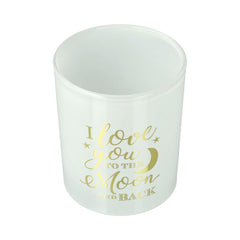 Oxford Candle Jar - Transparent White - Gold Foil "Moon" - Large - 1 of