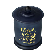 Danube Candle Jar - Navy - Gold Foil "Moon" - XL