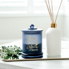 Danube Candle Jar - Navy - Gold Foil "Moon" - XL