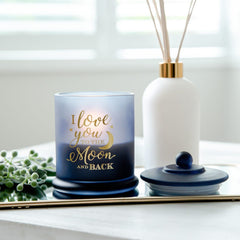 Danube Candle Jar - Navy - Gold Foil "Moon" - XL - 1 of