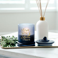 Danube Candle Jar - Navy - Gold Foil "Moon" - XL - 1 of