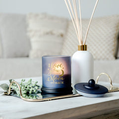 Danube Candle Jar - Navy - Gold Foil "Moon" - XL - 1 of