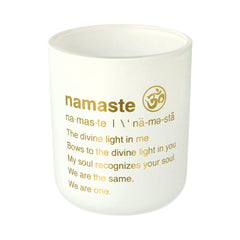 Cambridge Large White with Gold Namaste - 1 of